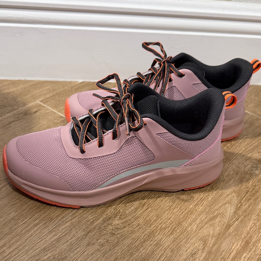 Athletic Works Pink and Black Sneakers with Orange Accents